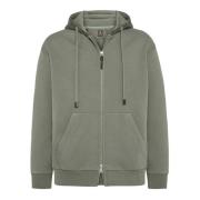 Full Zip Katoenen Hoodie Boggi Milano , Green , Heren