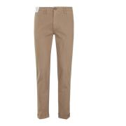 Katoen Tencel Gepantserde Chinos Re-Hash , Brown , Heren