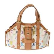 Pre-owned Canvas handbags Louis Vuitton Vintage , White , Dames