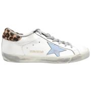 Leopard Superstar Sneakers Wit IJs Golden Goose , White , Dames