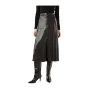 Chique Vespa Jersey Midi Rok Pennyblack , Black , Dames