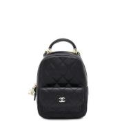 Pre-owned Leather chanel-bags Chanel Vintage , Black , Dames