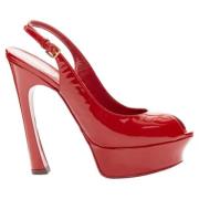 Pre-owned Leather heels Yves Saint Laurent Vintage , Red , Dames