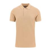 Katoenen poloshirt met logoborduursel Tom Ford , Brown , Heren