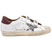 Witte Zebra Ster Bordeaux Sneakers Golden Goose , White , Dames