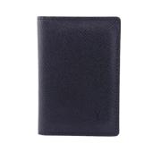 Pre-owned Leather wallets Louis Vuitton Vintage , Black , Heren