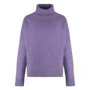 Geribbelde wollen coltrui Sporty & Rich , Purple , Dames