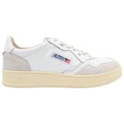 Lage Man Sneakers Wit Geitenleer Suède Autry , White , Heren