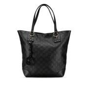 Pre-owned Leather handbags Gucci Vintage , Black , Dames