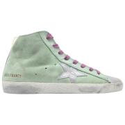 Paarse Francy Sneakers met Rits Golden Goose , Green , Dames