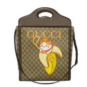 Pre-owned Leather gucci-bags Gucci Vintage , Beige , Dames