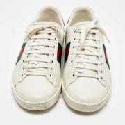 Pre-owned Leather sneakers Gucci Vintage , White , Dames