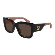 Stijlvolle zonnebril met zwarte montuur Gucci , Black , Unisex