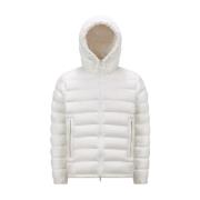 Witte Jassen met Verstelbare Capuchon Moncler , White , Heren