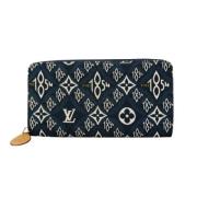 Pre-owned Canvas wallets Louis Vuitton Vintage , Blue , Unisex