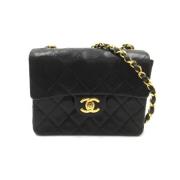 Pre-owned Leather chanel-bags Chanel Vintage , Black , Dames