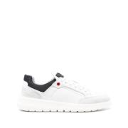 Sneakers met suède inzetstukken en logo Peuterey , White , Heren