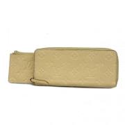 Pre-owned Fabric wallets Louis Vuitton Vintage , Beige , Dames