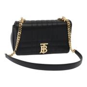 Pre-owned Leather shoulder-bags Burberry Vintage , Black , Dames