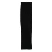 Zwarte Rok met Rib Taille Split Rick Owens , Black , Dames