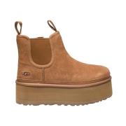 Suède Platform Chelsea Schoenen UGG , Brown , Dames