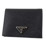 Pre-owned Leather wallets Prada Vintage , Black , Dames