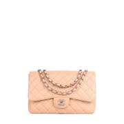 Pre-owned Leather chanel-bags Chanel Vintage , Beige , Dames