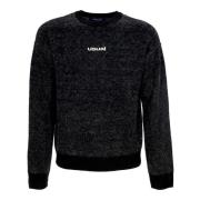 Logo Crew Sweater Acryl Gebreid Usual , Black , Heren