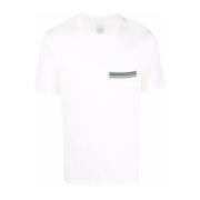 Artiest Streep Jersey Gebreid T-shirt Paul Smith , White , Heren