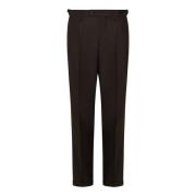 Bruine Wol Slim Fit Broek Michael Coal , Brown , Heren