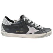 Zwarte Glitter Superstar Sneakers Golden Goose , Black , Dames