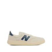 Witte Sneakers met Marineblauwe Accenten New Balance , White , Heren