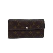 Pre-owned Canvas wallets Louis Vuitton Vintage , Brown , Dames