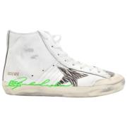 Zebra Star Sneakers - Wit Francy Golden Goose , White , Dames