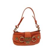 Pre-owned Leather handbags MCM Pre-owned , Orange , Dames