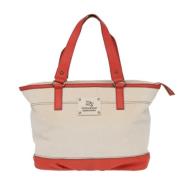 Pre-owned Canvas shoulder-bags Burberry Vintage , White , Dames