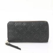 Pre-owned Leather wallets Louis Vuitton Vintage , Black , Dames