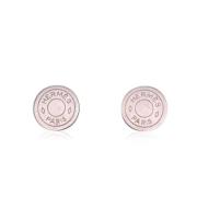 Pre-owned Metal earrings Hermès Vintage , Gray , Dames