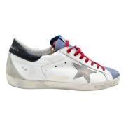 Superstar White Blue Sneakers Golden Goose , White , Heren