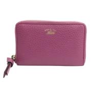 Pre-owned Leather wallets Gucci Vintage , Purple , Dames