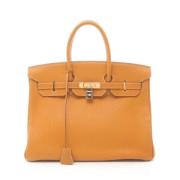 Pre-owned Leather totes Hermès Vintage , Brown , Dames