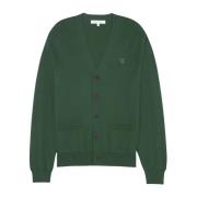 Vos Patch Wollen Vest Maison Kitsuné , Green , Heren