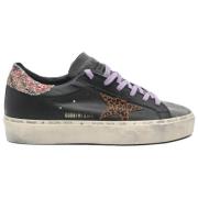 Zwarte Luipaardster Sneakers Golden Goose , Black , Dames