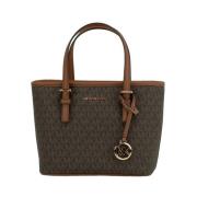 Signature XS Carryall Tas met Leren Afwerking Michael Kors , Brown , D...