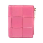 Pre-owned Leather wallets Bottega Veneta Vintage , Pink , Dames