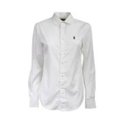 Knoop voor lange mouwen shirt Polo Ralph Lauren , White , Dames