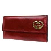 Pre-owned Leather wallets Gucci Vintage , Red , Dames