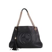 Pre-owned Leather gucci-bags Gucci Vintage , Black , Dames