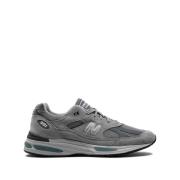 Grijze Sneakers met Reflecterende Details New Balance , Gray , Heren