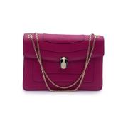 Pre-owned Leather shoulder-bags Bvlgari Vintage , Pink , Dames